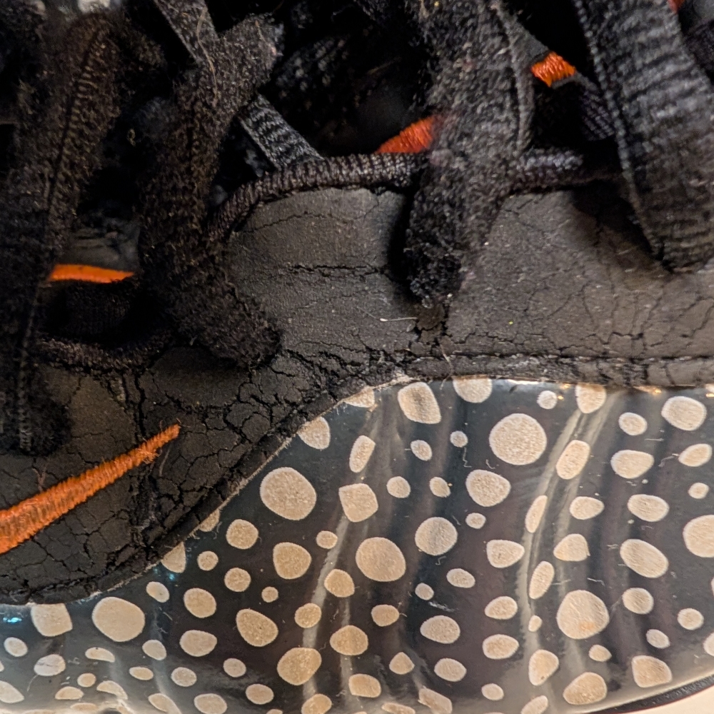 Nike Black and Orange Mid-Top Sneakers - Picture 2 of 5